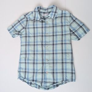 Sonoma Light Blue and Gray Plaid Button Down Shirt